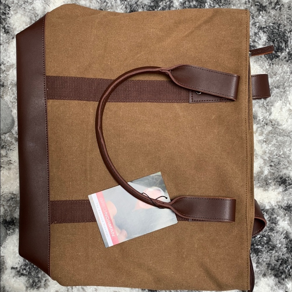 Greg Norman Collection Brown Duffel Bag Soft Unstructured Design